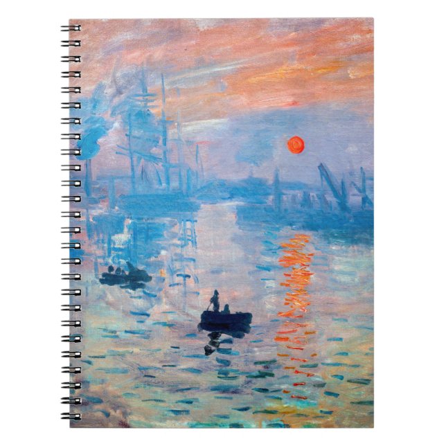 Claude Monet - Impression, Soluppgång Anteckningsbok (Framsidan)