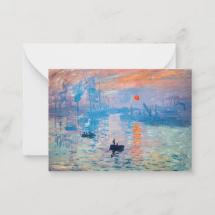 Claude Monet - Impression, Soluppgång Anteckningskort