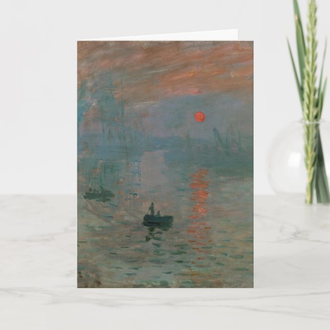 Claude Monet Impression Soluppgång Finkonsttryck Kort (Framsida)