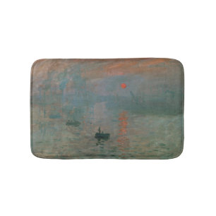 Claude Monet Impression Soluppgång Fint Konstmålni Badrumsmatta