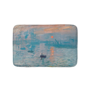 Claude Monet Impression Soluppgång Fransk Badrumsmatta