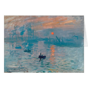Claude Monet Impression Soluppgång Fransk Hälsningskort