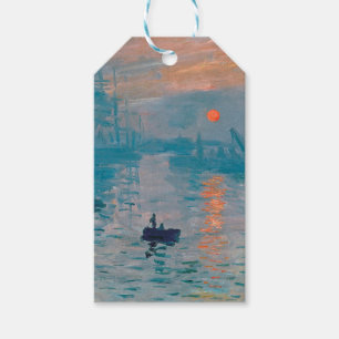 Claude Monet Impression Soluppgång Fransk Presentetikett