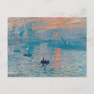Claude Monet Impression Soluppgång Fransk Vykort