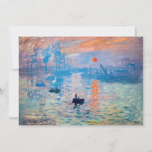 Claude Monet - Impression, Soluppgång Inbjudningar