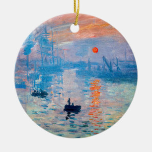 Claude Monet - Impression, Soluppgång Julgransprydnad Keramik