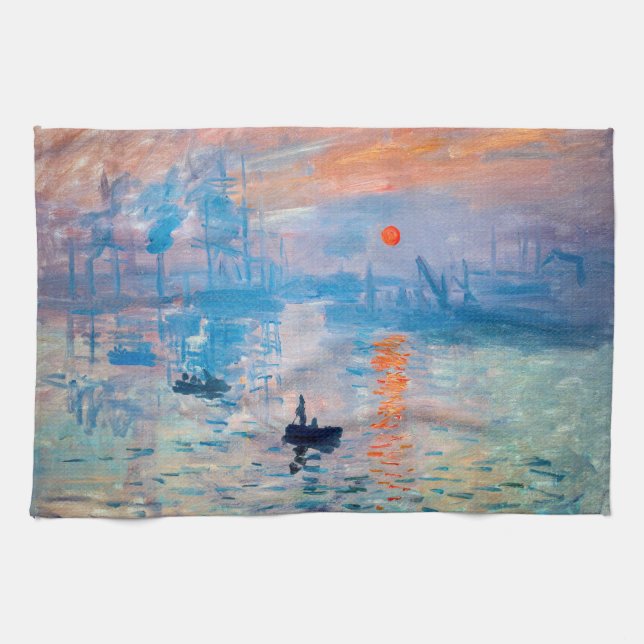 Claude Monet - Impression, Soluppgång Kökshandduk (Horisontell)