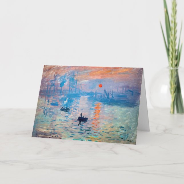 Claude Monet - Impression, Soluppgång Kort (Framsida)