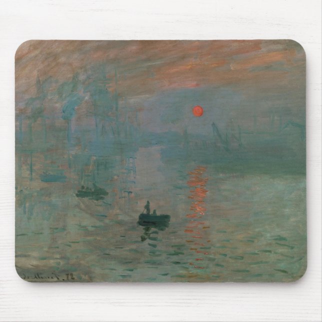Claude Monet - Impression, Soluppgång Musmatta (Framsidan)