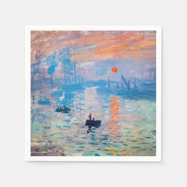 Claude Monet - Impression, Soluppgång Pappersservett (Framsidan)