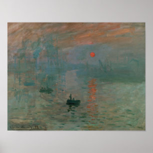 Claude Monet - Impression, Soluppgång Poster
