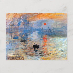 Claude Monet Impression Soluppgång Poster Canvas P Vykort