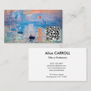 Claude Monet - Impression, Soluppgång - QR-kod Visitkort
