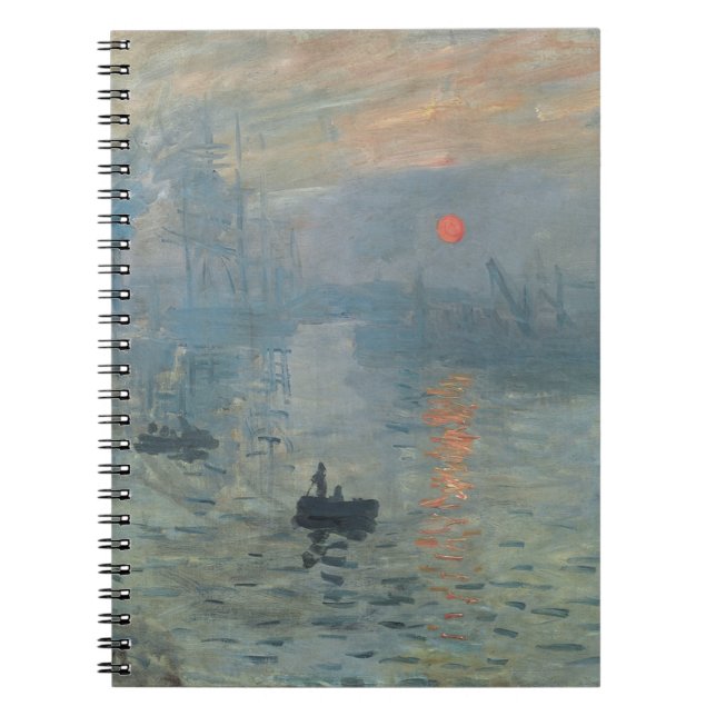 Claude Monet Impression Soluppgång Soleil Levant Anteckningsbok (Framsidan)