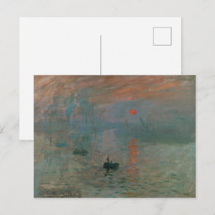 Claude Monet Impression Sunrise Classic Painting Vykort