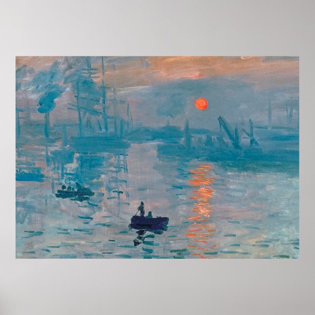 Claude Monet Impression Sunrise Fransk Poster (Framsidan)