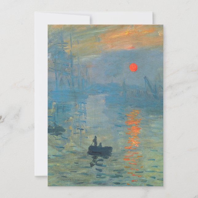 Claude Monet Impression Sunrise Inbjudningar (Framsida)