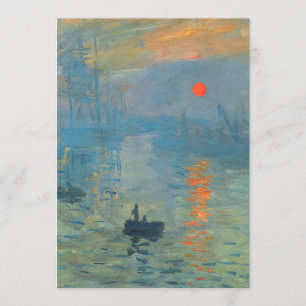 Claude Monet Impression Sunrise Inbjudningar