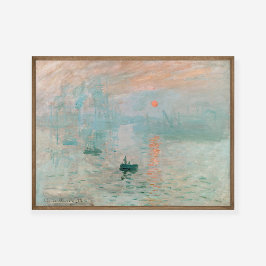 Claude Monet Impression Sunrise Painting Art Skriv Poster