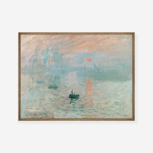Claude Monet Impression Sunrise Painting Art Skriv Poster