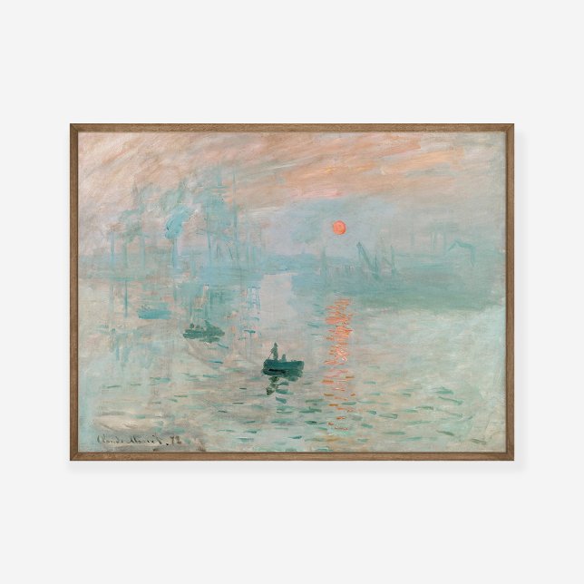 Claude Monet Impression Sunrise Painting Art Skriv Poster (Skapare uppladdad)