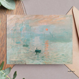 Claude Monet Impression Sunrise Painting Art Skriv Vykort