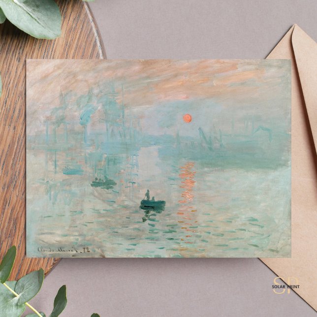 Claude Monet Impression Sunrise Painting Art Skriv Vykort (Skapare uppladdad)