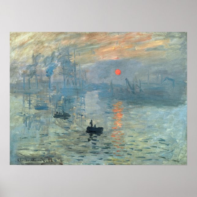 Claude Monet Impression Sunrise Poster (Framsidan)