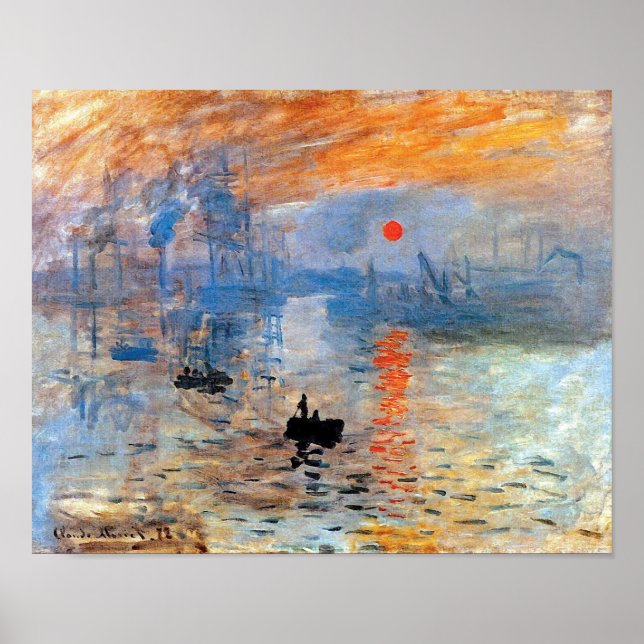 Claude Monet Impression Sunrise Poster (Framsidan)