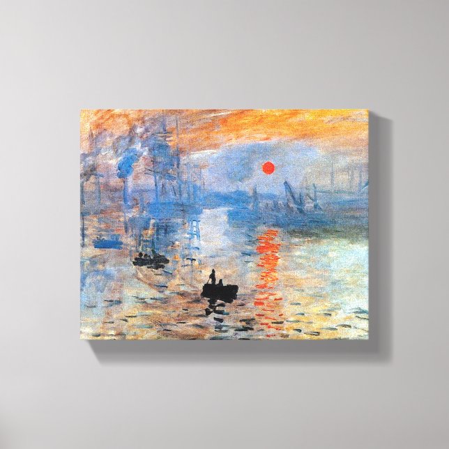 Claude Monet Impression Sunrise Poster Canvastryck (Framsida)