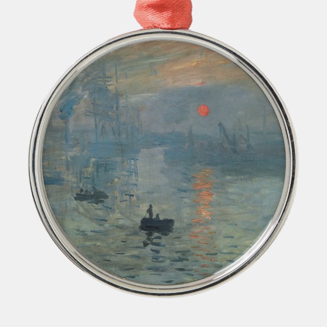 Claude Monet Impression Sunrise Soleil Levant Julgransprydnad Metall (Framsidan)