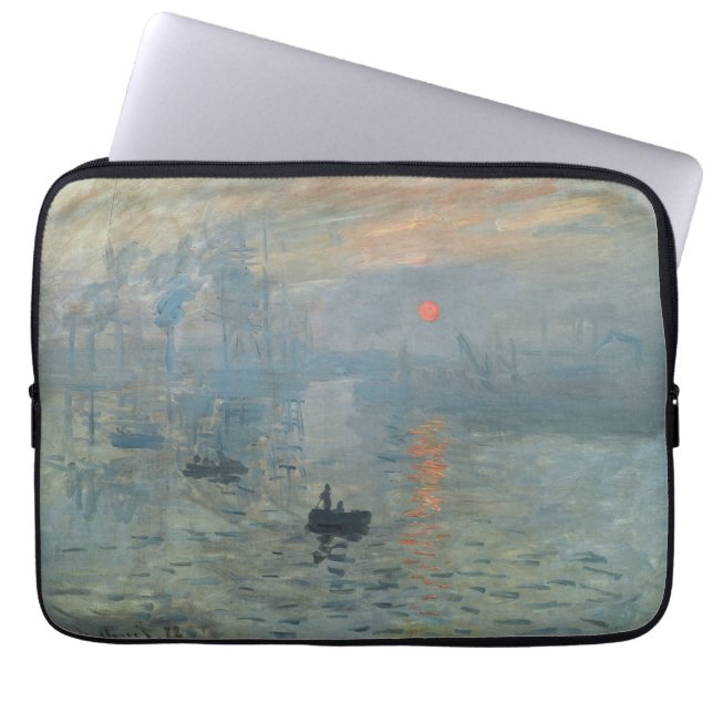 Claude Monet Impression Sunrise Soleil Levant Laptop Fodral (Framsidan)