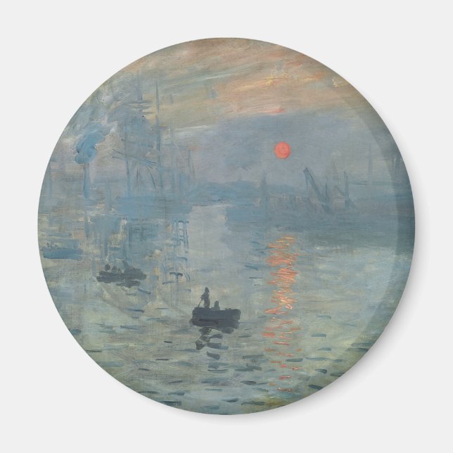 Claude Monet Impression Sunrise Soleil Levant Magnet (Framsidan)