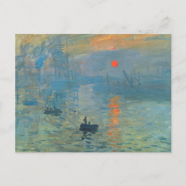 Claude Monet Impression Sunrise Vykort (Framsida)