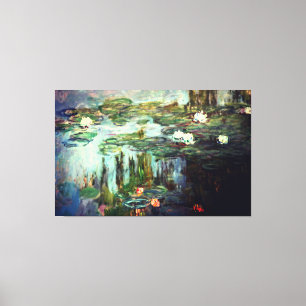 Claude Monet Impressionist målar Vatten Lilis Canvastryck