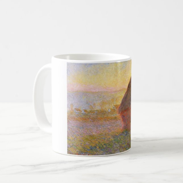Claude Monet Impressionist Painting Graystaks I Kaffemugg (Framsida vänster)