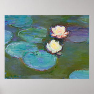 Claude Monet Impressionist Vatten Lillies Nympheas Poster