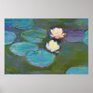 Claude Monet Impressionist Vatten Lillies Nympheas Poster