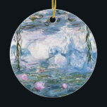 Claude Monet Impressionist Vatten Lillies Painting Julgransprydnad Keramik<br><div class="desc">Tryckmålning i landskapet av Claude Monet - Klassiska mästerverk - Claude Monets pressionistiska målningsserie - Claude Monet Impressionist Vatten Lillies Painting</div>