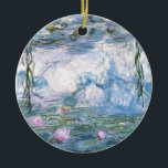 Claude Monet Impressionist Vatten Lillies Painting Julgransprydnad Keramik<br><div class="desc">Tryckmålning i landskapet av Claude Monet - Klassiska mästerverk - Claude Monets pressionistiska målningsserie - Claude Monet Impressionist Vatten Lillies Painting</div>