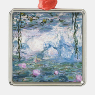 Claude Monet Impressionist Vatten Lillies Painting Julgransprydnad Metall
