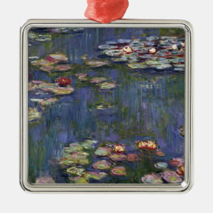 Claude Monet Impressionist Vatten Lillies Painting Julgransprydnad Metall