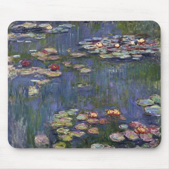 Claude Monet Impressionist Vatten Lillies Painting Musmatta (Framsidan)