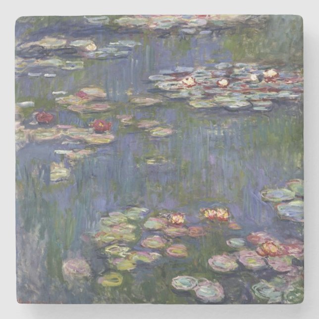 Claude Monet Impressionist Vatten Lillies Painting Stenunderlägg (Framsidan)