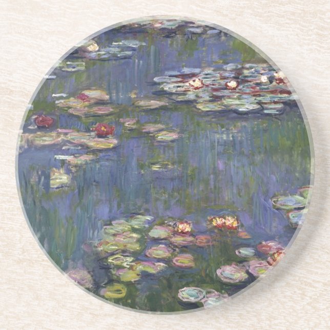 Claude Monet Impressionist Vatten Lillies Painting Underlägg (Framsidan)