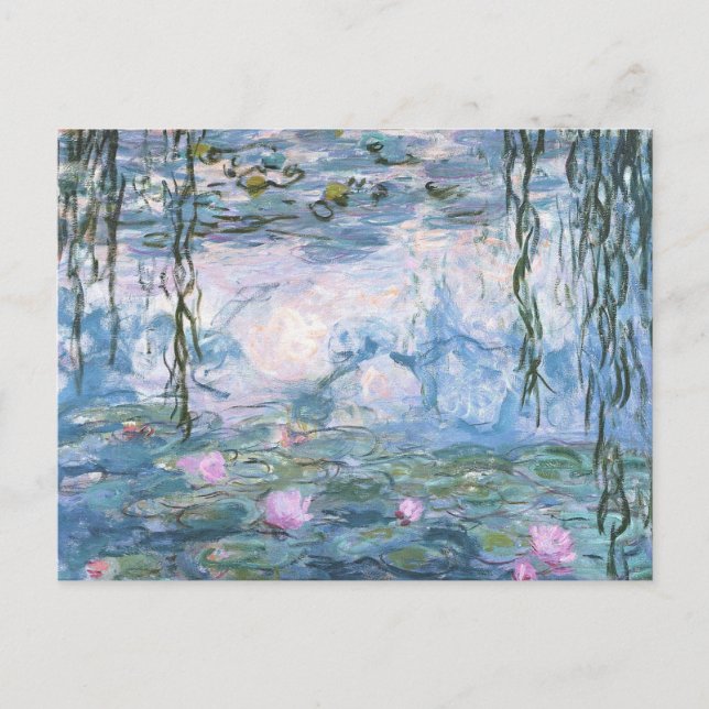 Claude Monet Impressionist Vatten Lillies Painting Vykort (Framsida)