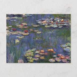 Claude Monet Impressionist Vatten Lillies Painting Vykort