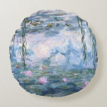 Claude Monet Impressionist Water Lillies Painting Rund Kudde<br><div class="desc">Impressionist Landscape Painting by Claude Monet - Classic Masterpieces - Claude Monet's Nature Painting Series - Claude Monet Impressionist Water Lillies Painting</div>