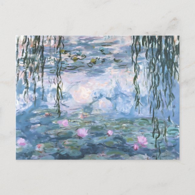 Claude Monet Impressionist Water Lillies Painting Vykort (Framsida)