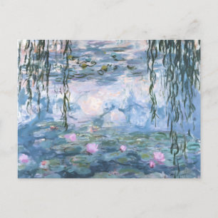 Claude Monet Impressionistisk målning av vattenlil Helg Vykort